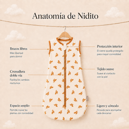 Nidito™ | Saco de Dormir para Bebé con Cremallera Doble
