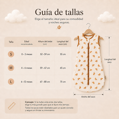 Nidito™ | Saco de Dormir para Bebé con Cremallera Doble